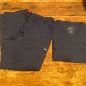 XL Navy Blue Cherokee Mens Scrub Set